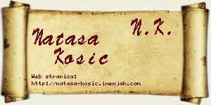 Nataša Kosić vizit kartica